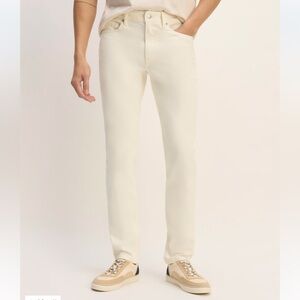 NWT Everlane Slim Fit low-stretch men’s ecru Jean 38 x 32